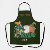  vlag St. Patrick's Day Retro Schort (Voorkant)