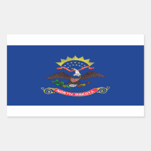 Vlag Sticker van de staat North Dakota