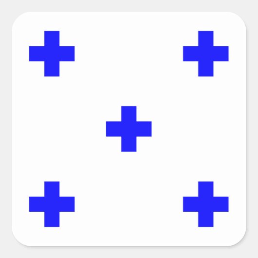 vlag symbool zeemijl zeemijl vierkante sticker (Voorkant)