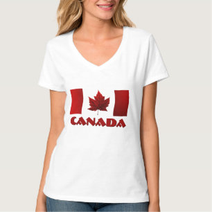 Vlag T-Shirt Souvenir Shirten voor dames in Canada
