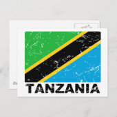  vlag Tanzania Briefkaart (Voorkant / Achterkant)