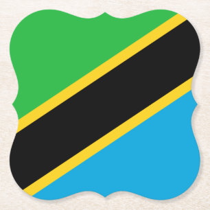 Vlag Tanzania Kartonnen Onderzetters