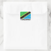  vlag Tanzania Ronde Sticker (Tas)