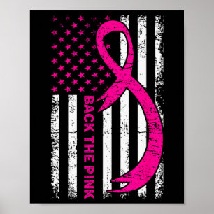 Vlag terug het roze borstkankerbewustzijnslint poster