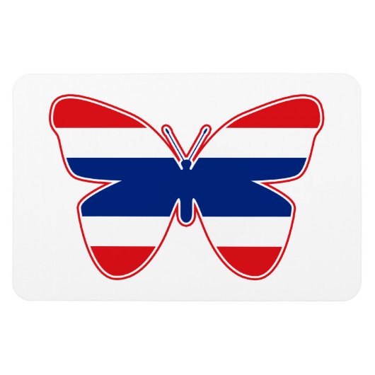 Vlag Thai Butterfly Magneet (Horizontaal)