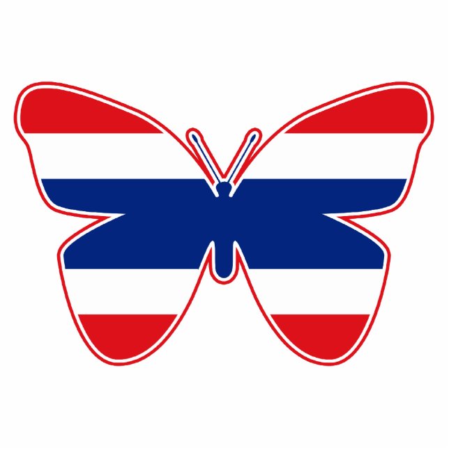 Vlag Thai Butterfly Staand Fotobeeldje (Voorkant)