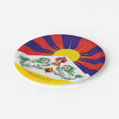 vlag Tibet en sneeuwballingen, mantra- de Himalaya Papieren Bordje (Gekanteld)