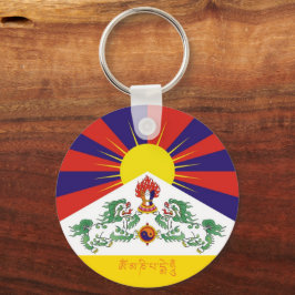 vlag Tibet en sneeuwballingen, mantra- de Himalaya Sleutelhanger