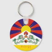 vlag Tibet en sneeuwballingen, mantra- de Himalaya Sleutelhanger (Achterkant)