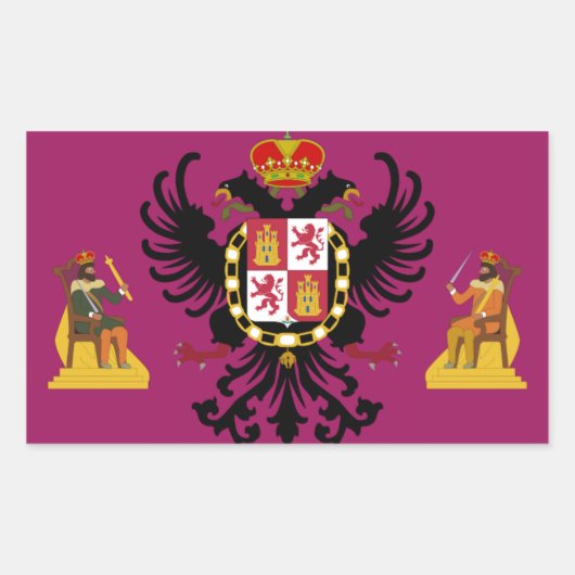 Vlag Toledo (Spanje) Rechthoekige Sticker (Voorkant)
