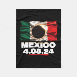 Vlag Totaal 4.08.24 Totale zonsverduistering Mexic Fleece Deken