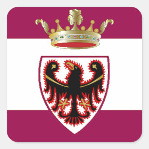 Vlag Trentino (Italië) Vierkante Sticker