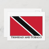 Vlag Trinidad en Tobago Briefkaart (Voorkant / Achterkant)
