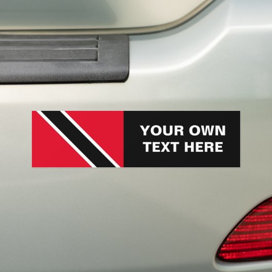 Vlag Trinidad en Tobago Bumpersticker (Op auto)
