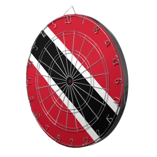 Vlag Trinidad en Tobago Dartbord (Voorkant Rechts)