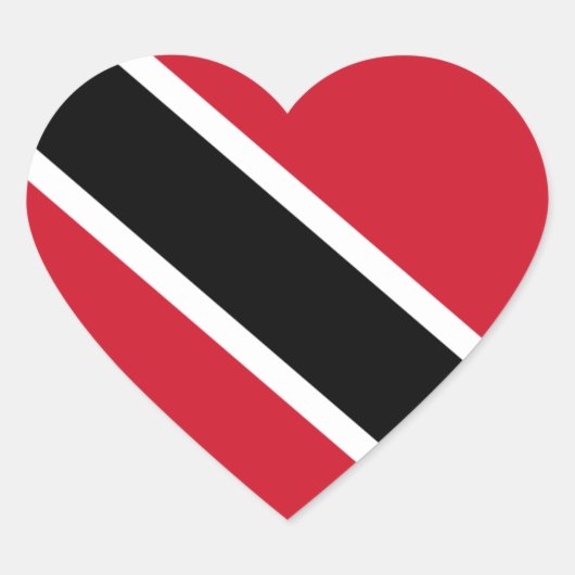 vlag trinidad en tobago hart sticker (Voorkant)