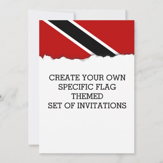 Vlag Trinidad en Tobago Kaart (Voorkant)