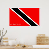 Vlag Trinidad en Tobago Poster (Keuken)