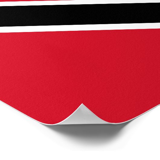 Vlag Trinidad en Tobago Poster (Hoek)
