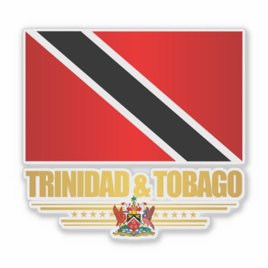 Vlag Trinidad en Tobago Sticker (Voorkant)