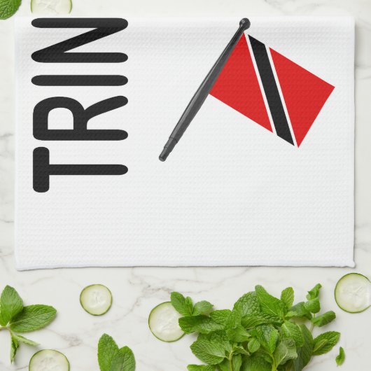 Vlag Trinidad en Tobago Theedoek (Gevouwen)