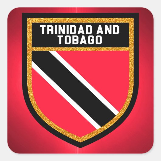 Vlag Trinidad en Tobago Vierkante Sticker (Voorkant)