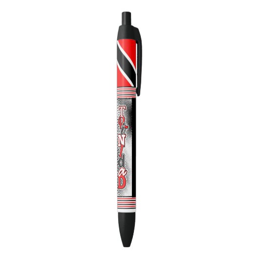 Vlag Trinidad en Tobago Zwarte Inkt Pen (Achterkant (Verticaal))