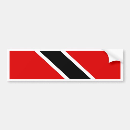 Vlag Trinidad Tobago Bumpersticker (Voorkant)