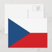 vlag Tsjechië Briefkaart (Voorkant / Achterkant)