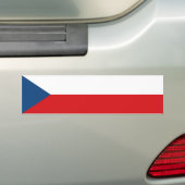 vlag Tsjechië Bumpersticker (Op auto)