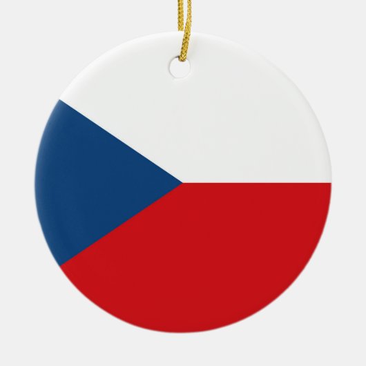 vlag Tsjechië Keramisch Ornament (Voorkant)