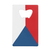 vlag Tsjechië Kredietkaart Flessenopener (Voorkant)