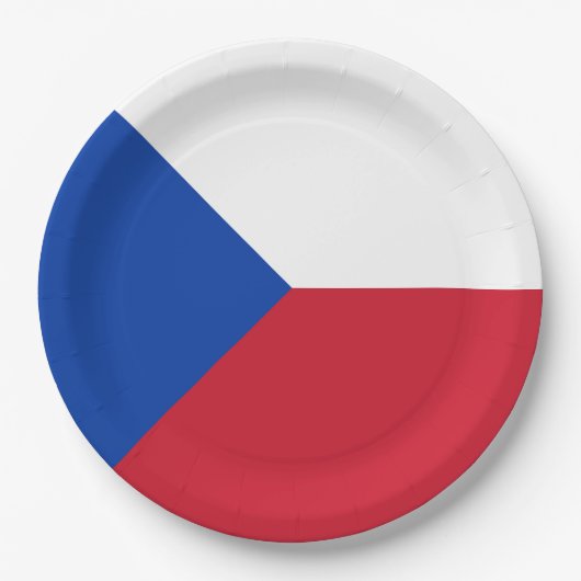 vlag Tsjechië Papieren Bordje (Voorkant)