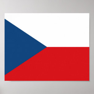 vlag Tsjechië Poster