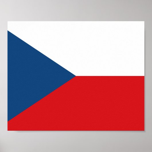 vlag Tsjechië Poster (Voorkant)