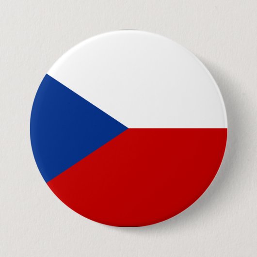 vlag Tsjechië Ronde Button 7,6 Cm (Voorkant)