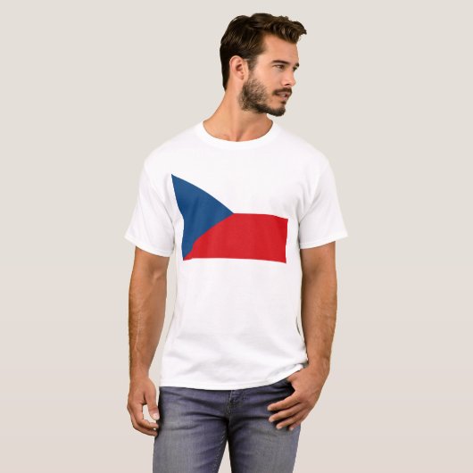 vlag Tsjechië T-shirt (Voorkant volledig)
