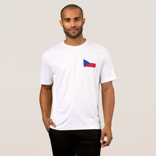 vlag Tsjechië T-shirt (Voorkant volledig)