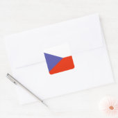 vlag Tsjechië Vierkante Sticker (Envelop)