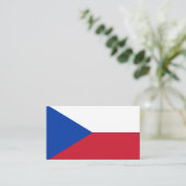 vlag Tsjechië Visitekaartje (Staand voorkant)