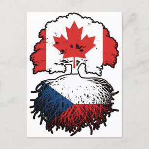 Vlag Tsjechische Canadese bomen Briefkaart