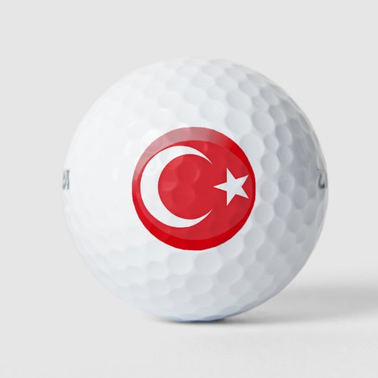 vlag Turkije Golfballen (Voorkant)
