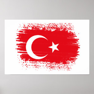 vlag Turkije Poster