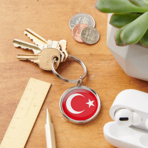 vlag Turkije Sleutelhanger