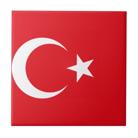 vlag Turkije Tegeltje (Voorkant)