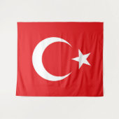Vlag Turkije Wandkleed (Voorkant (horizontaal))