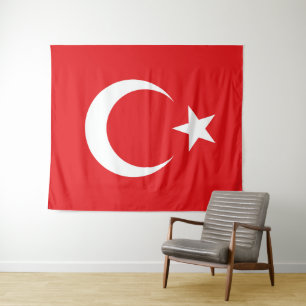 Vlag Turkije Wandkleed