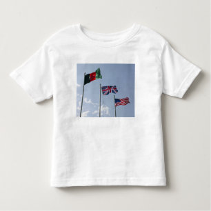 Vlag tussen de Afghaanse en de Amerikaanse vlag Kinder Shirts