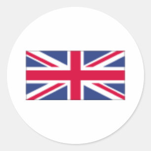 Vlag UK Ronde Sticker