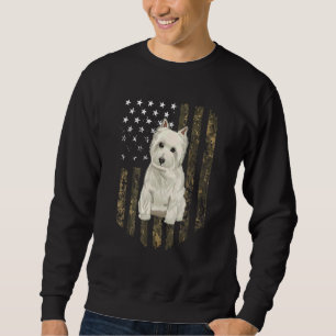 Vlag Usa Camo West Highland White Terrier Trui